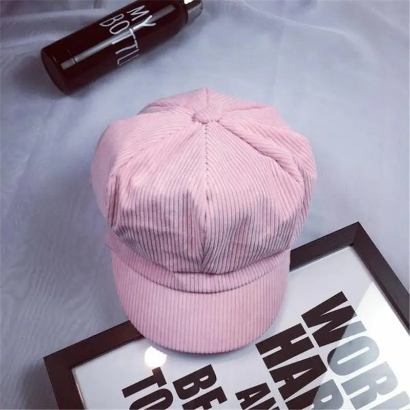 Casquette velours newsboy chic malicieuse rêveuse