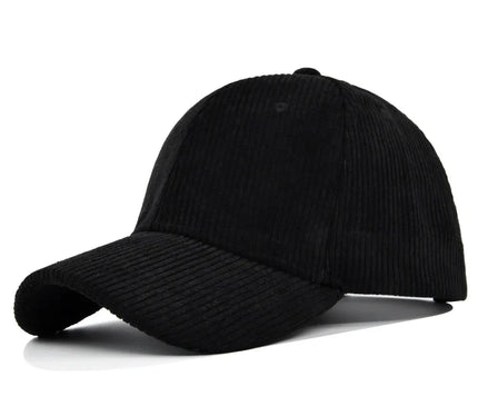 Casquette velours côtelé noir raffinée bohème