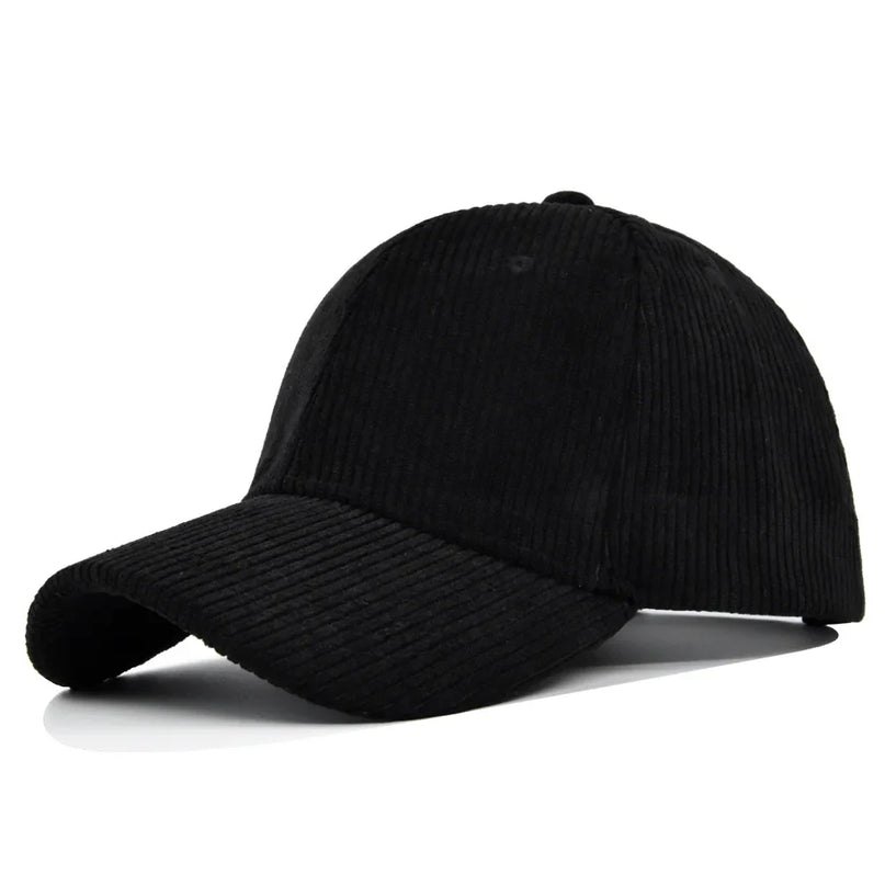 Casquette velours côtelé noir raffinée bohème