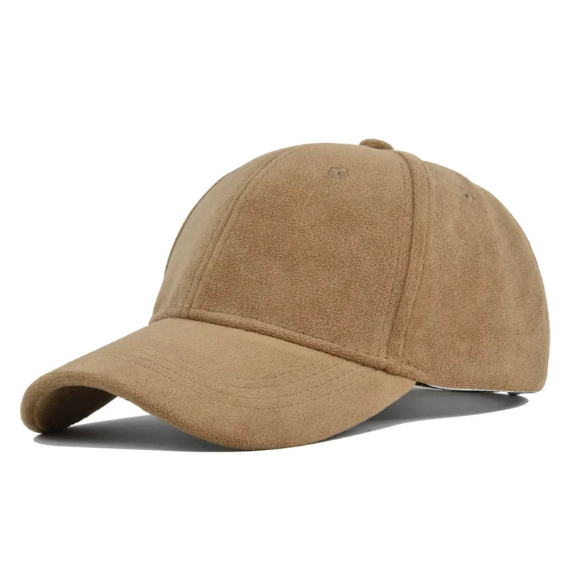 Casquette velours marron clair décontractée nomade