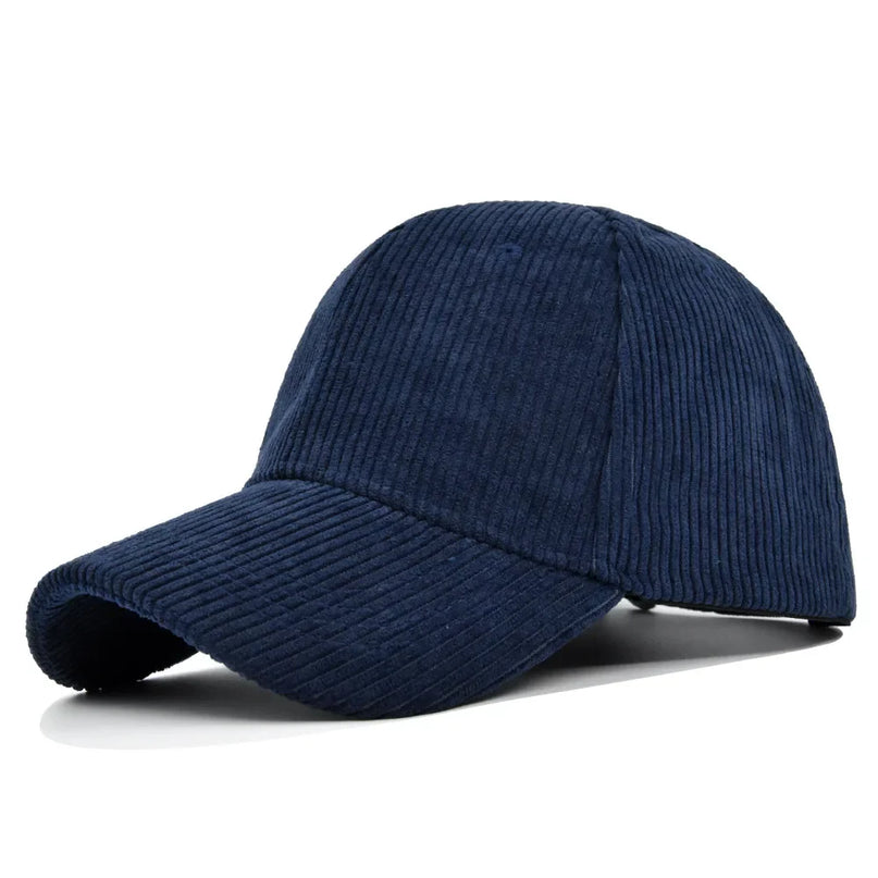 Casquette velours côtelé bleu espiègle charmante