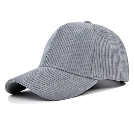 Casquette velours côtelé gris créative intemporelle