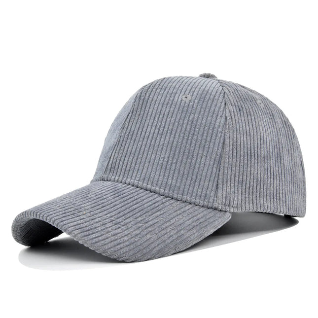 Casquette velours côtelé gris créative intemporelle