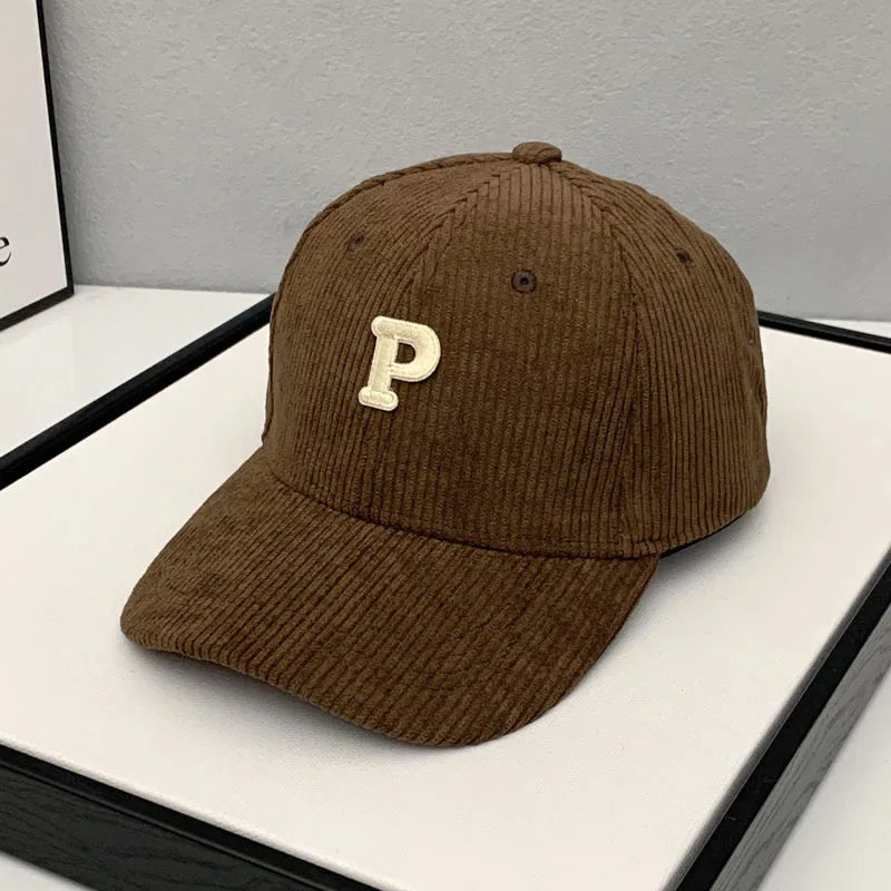 Casquette velours souple décontractée espiègle café