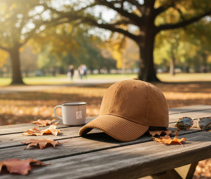 Casquette velours marron audacieuse fantaisie