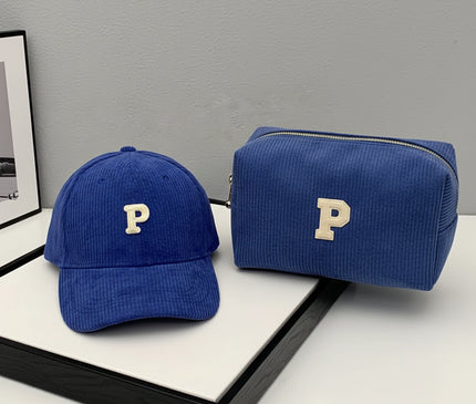 Casquette velours texturée chic bleu royal
